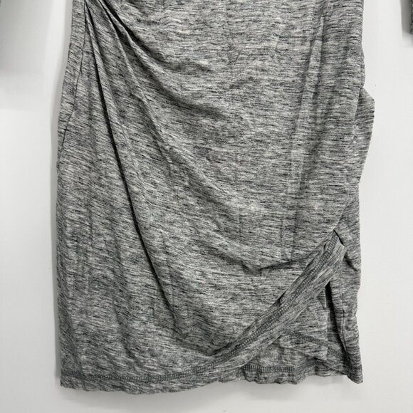 3/$25 Express Bodycon Mini Dress S Faux Wrap Marled Gray - Picture 5 of 9